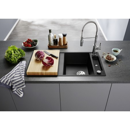 Kuchyňský dřez Blanco Axia III 5 S Šedá vulkán, s dřevěnou krájecí deskou