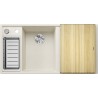 Kuchyňský dřez Blanco Axia III 6 S Bílá soft, levý, s dřevěnou krájecí deskou a miskou