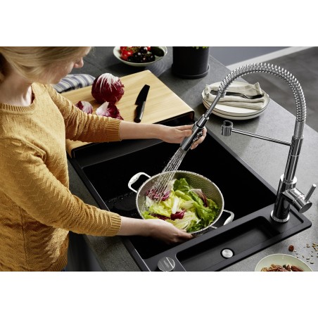 Kuchyňský dřez Blanco Axia III XL 6 S Šedá vulkán, se skleněnou krájecí deskou