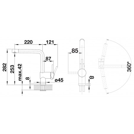 Kuchyňská baterie Blanco Linus PVD Steel