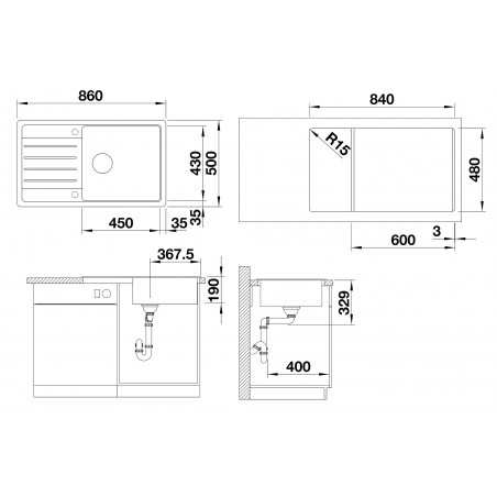 Kuchyňský dřez Blanco Legra XL 6 S Šedá vulkán