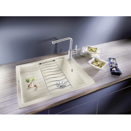 Kuchyňský dřez Blanco Elon 45 S Šedá vulkán, s odkapávací mřížkou, bez excentru