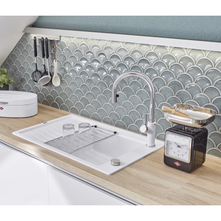 Kuchyňský dřez Blanco Elon XL 6 S Šedá vulkán, s odkapávací mřížkou, s excentrem