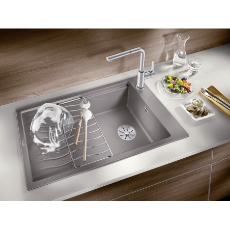 Kuchyňský dřez Blanco Elon XL 8 S Šedá vulkán, s odkapávací mřížkou, bez excentru