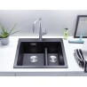 Kuchyňský dřez Blanco Pleon 6 Split Šedá vulkán, bez excentru