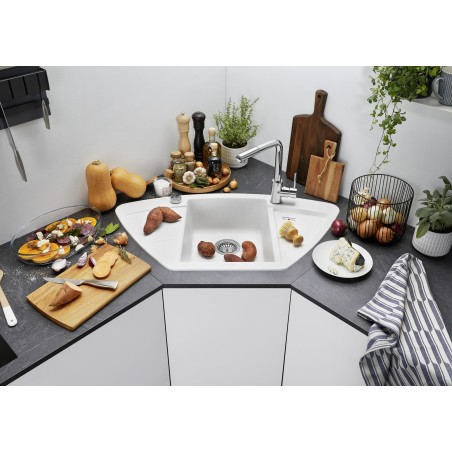 Kuchyňský dřez Blanco Zia 9 E Šedá vulkán, s excentrem