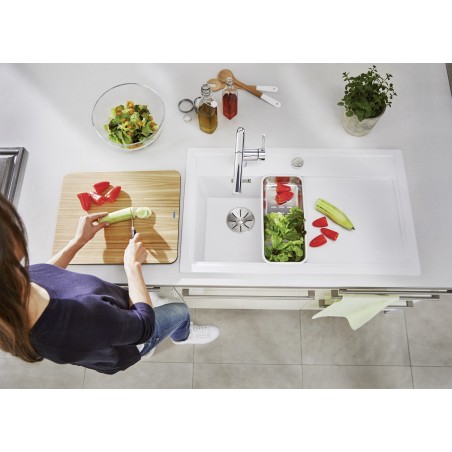 Kuchyňský dřez Blanco Zenar 45 S Šedá vulkán, pravý, s excentrem