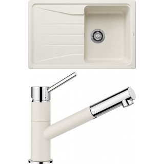 Set Blanco 08-D 25 (dřez Sona 45 S Bílá soft + baterie Kano-S Bílá soft)