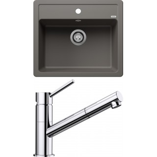Set Blanco 07-D 25 (dřez Legra 6 Šedá vulkán + baterie Kano-S Chrom)