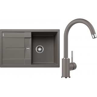 Set Blanco 09-B 25 (dřez Metra 45 S Šedá vulkán + baterie Mida Šedá vulkán)
