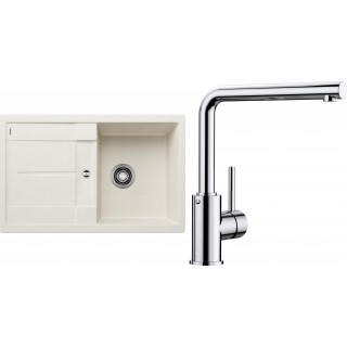 Set Blanco 09-A 25 (dřez Metra 45 S Bílá soft + baterie Mila Chrom)