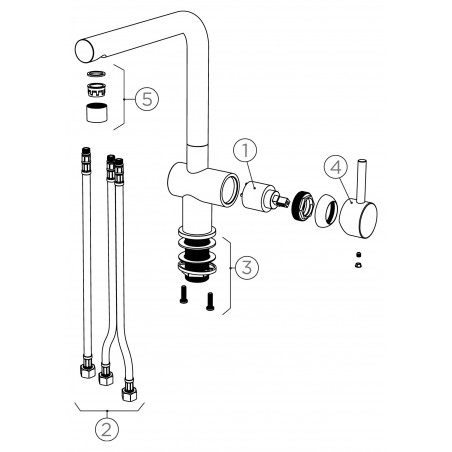 Kuchyňská baterie Schock Epos Stone, beztlaková