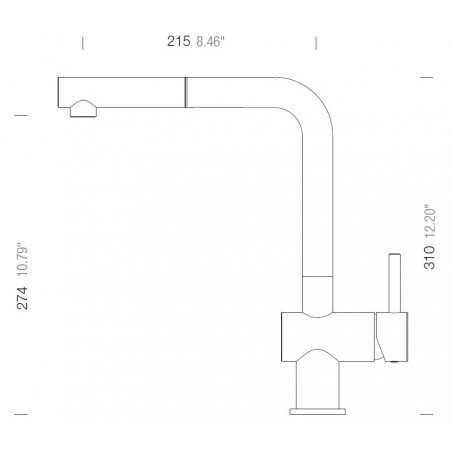 Kuchyňská baterie Schock Epos.120 Silverstone, beztlaková
