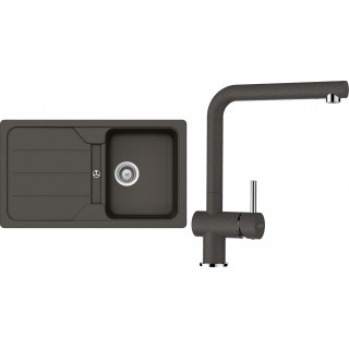 Set Schock S22-3 (dřez Formhaus D-100 Asphalt + baterie Epos Asphalt)