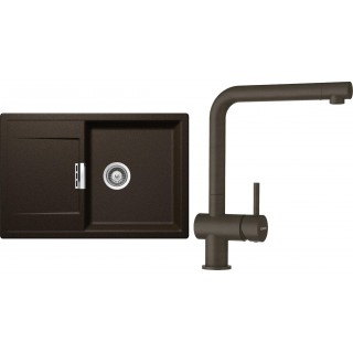 Set Schock S7-1 (dřez Mono D-100 Bronze + baterie Epos Bronze)