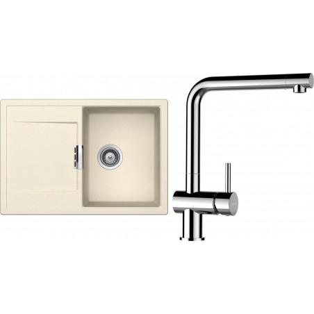 Set Schock S6-8 (dřez Mono D-100S Magnolia + baterie Epos Chrom)