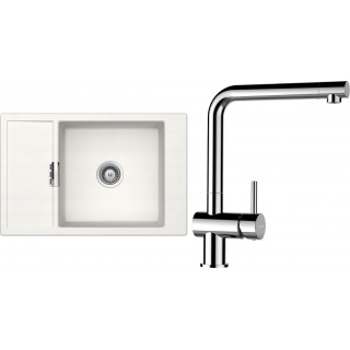 Set Schock S5-8 (dřez Mono D-100XS Polaris + baterie Epos Chrom)