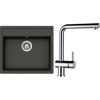 Set Schock S21-10 (dřez Nemo N-100 Asphalt + baterie Epos Chrom)