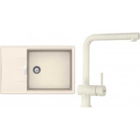 Set Schock S14-1 (dřez Tia D-100LS Magnolia + baterie Epos Magnolia, beztlaková)