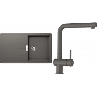 Set Schock S13-1 (dřez Tia D-100 Silverstone + baterie Epos Silverstone)