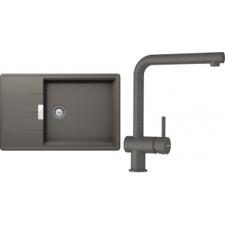 Set Schock S14-1 (dřez Tia D-100LS Silverstone + baterie Epos Silverstone)