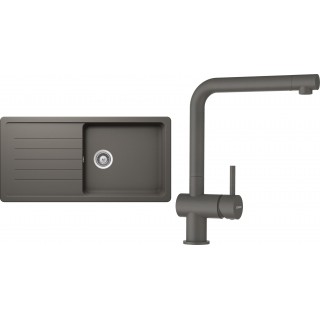 Set Schock S3-1 (dřez Toledo D-100L Silverstone + baterie Epos Silverstone)