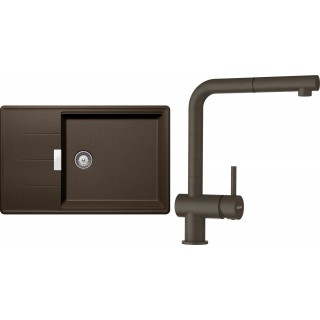 Set Schock S14-2 (dřez Tia D-100LS Bronze + baterie Epos.120 Bronze)