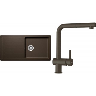 Set Schock S3-2 (dřez Toledo D-100L Bronze + baterie Epos.120 Bronze)