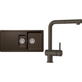 Set Schock S4-2 (dřez Toledo D-150 Bronze + baterie Epos.120 Bronze)
