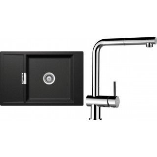 Set Schock S5-9 (dřez Mono D-100XS Stone + baterie Epos.120 Chrom)