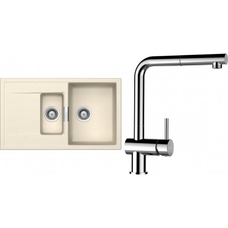 Set Schock S8-9 (dřez Mono D-150 Magnolia + baterie Epos.120 Chrom)