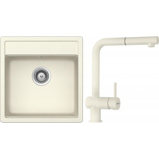 Set Schock S10-2 (dřez Mono N-100S Magnolia + baterie Epos.120 Magnolia)