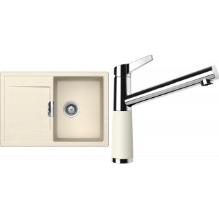 Set Schock S5-4 (dřez Mono D-100S Magnolia + baterie SC-510 Magnolia)