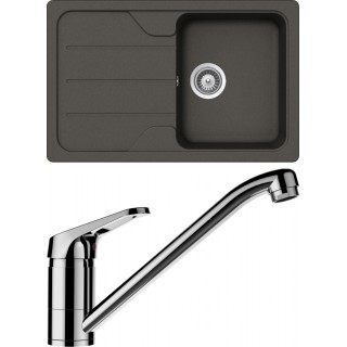 Set Schock S25-6 (dřez Formhaus D-100S Asphalt + baterie Cosmo Chrom)