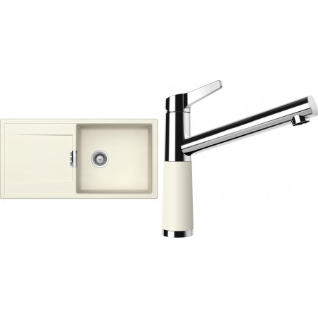 Set Schock S9-4 (dřez Mono D-100L Magnolia + baterie SC-510 Magnolia)