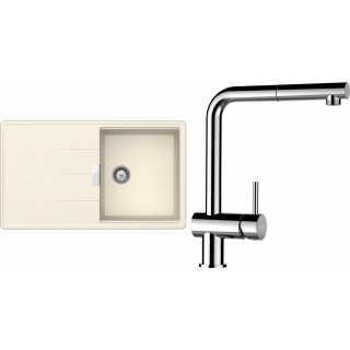 Set Schock S16-13 (dřez Tia D-100 Magnolia + baterie Epos.120 Chrom)