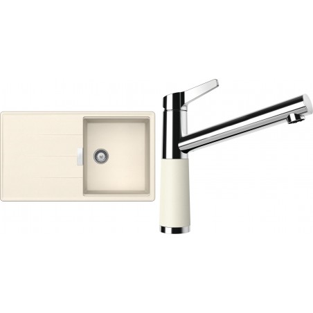 Set Schock S13-4 (dřez Tia D-100 Magnolia + baterie SC-510 Magnolia)