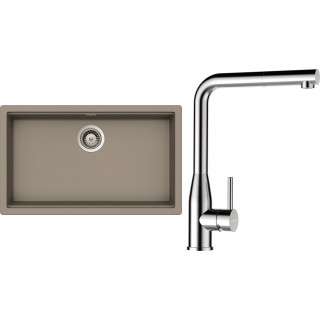 Set Schock S29-17 (dřez Kiruna N-100XL Twilight + baterie Keto.120 Masivní nerezová ocel +...