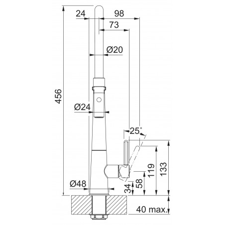 Kuchyňská baterie Franke FG 0598.901 ICON Matná černá