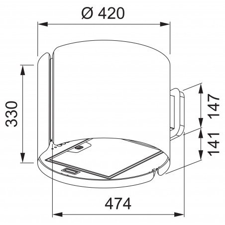 Odsavač par Franke Smart Suspended FSMS WALL F42 WH MATT Bílá