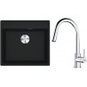Set Franke G254MČ (dřez MRG 610-52 RTL Matná černá + baterie FS 3229.031 LINA NEW Chrom)