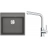 Set Franke G255ŠK (dřez MRG 610-52 RTL Šedý kámen + baterie FS 3230.031 LINA SMART Chrom)