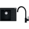 Set Franke G270O (dřez CNG 611-62 TL/2 Onyx, levý + baterie FC 6018.071 LINA Onyx)