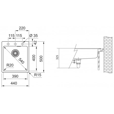 Kuchyňský dřez Franke Maris MRG 610-39 FTL Kašmír