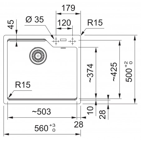 Kuchyňský dřez Franke Urban UBG 610-56 Matná černá