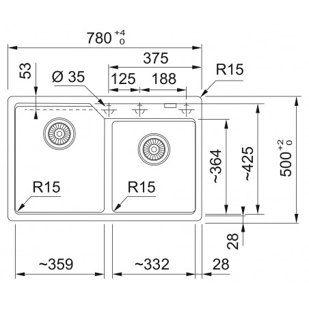 Kuchyňský dřez Franke Urban UBG 620-78 Bílá-led