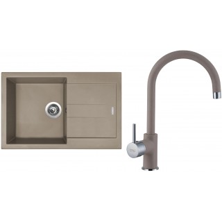 Set Sinks G13154 (dřez Amanda 780 Truffle 54 + baterie Vitalia Truffle 54)