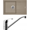 Set Sinks (dřez Linea 780 N Truffle 54 + baterie Pronto Chrom)