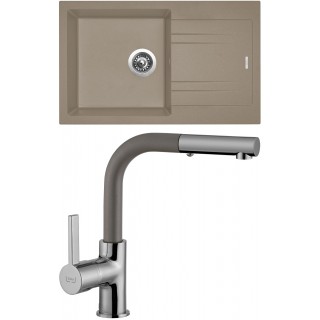 Set Sinks (dřez Linea 780 Truffle 54 + baterie Enigma S Truffle 54)