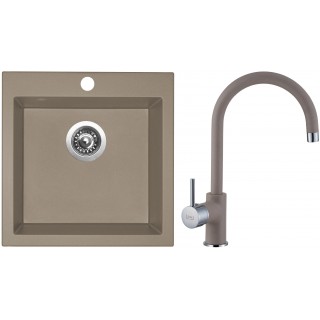 Set Sinks G454 (dřez Viva 455 Truffle 54 + baterie Vitalia Truffle 54)